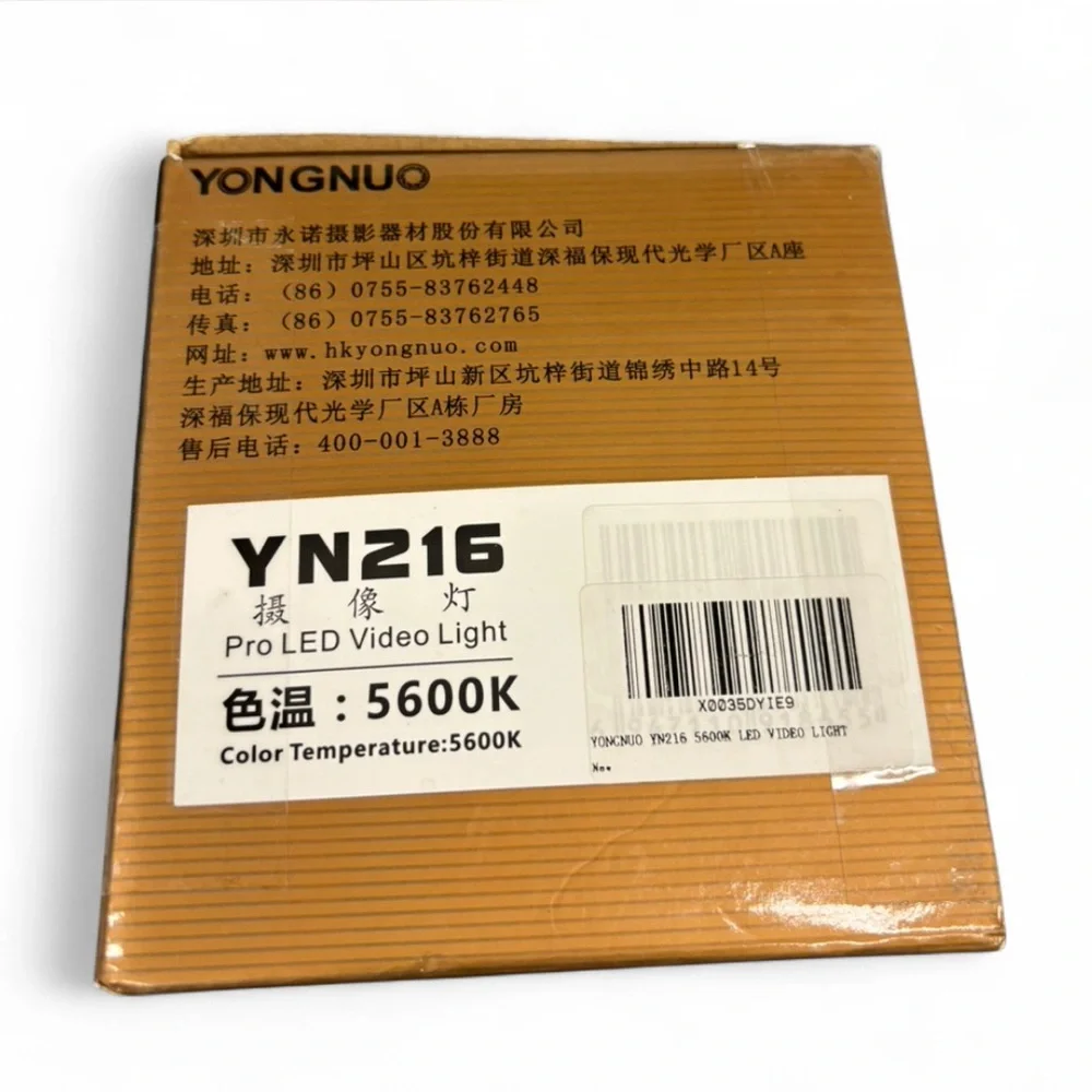 Yongnuo YN216 Pro LED Studio Video Light for Camera Camcorder 5500K